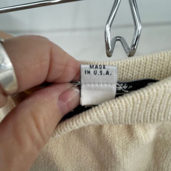 St John Collection Cream Santana Knitted Tweed Suit Set Blazer Skirt Size Small - Picture 8 of 15